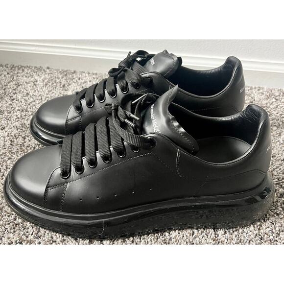 Alexander McQueen oversized black shiny sole men's size 12 - Picture 2 of 8